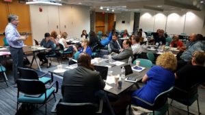 Leaders from unions, nonprofits and community organizations gather in September at an AFT-sponsored event in Washington, D.C., to discuss strategies for expanding community schools programs.