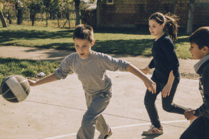 Kids Playing Basketball