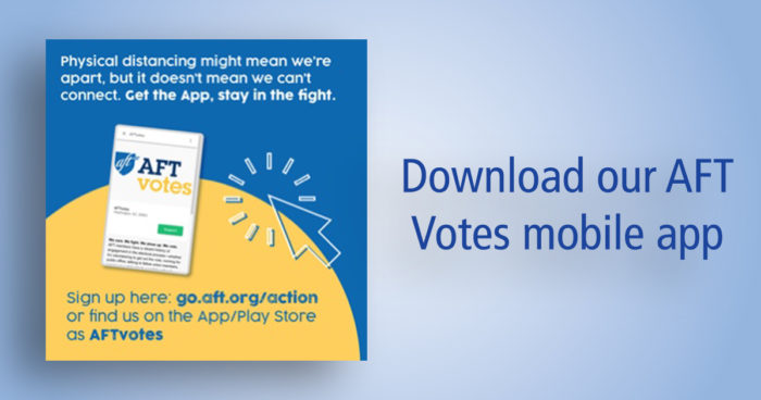 Download our AFT Votes mobile app.