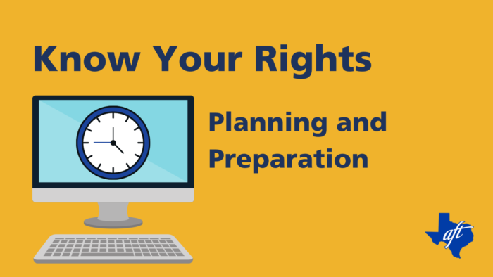 Text says, "Know Your Rights, Planning and Preparation"