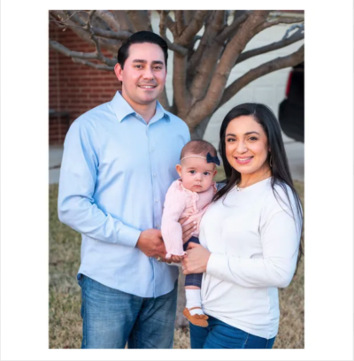Kevin Escobar pictured with his family