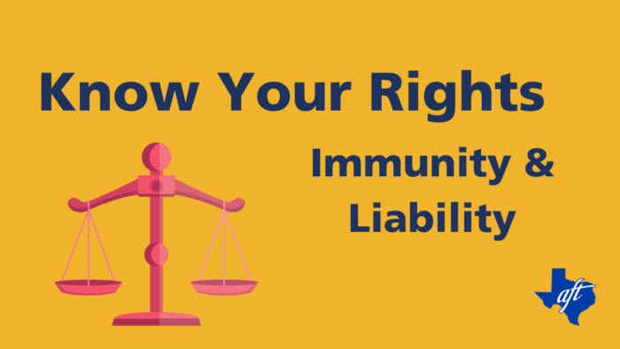Text says, "Know Your Rights, Immunity and Liability"